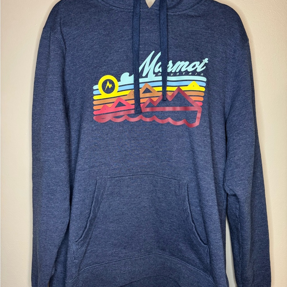 Marmot Men's Navy Graphic Hoodie‎
